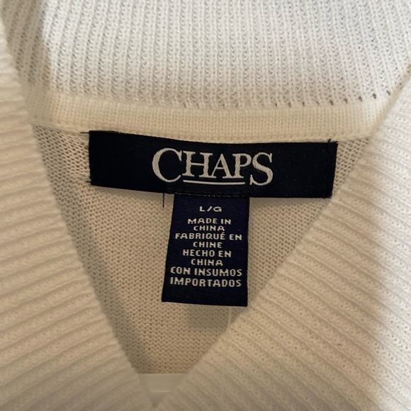 Chaps lightweight cotton knit mock neck tee NWT - Picture 4 of 6